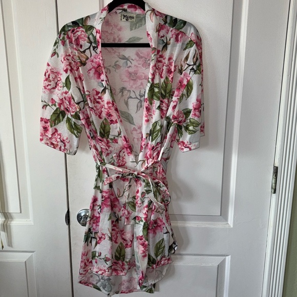 #2 Show me your Mumu Brie floral wrap robe cover up O/S - Picture 3 of 8